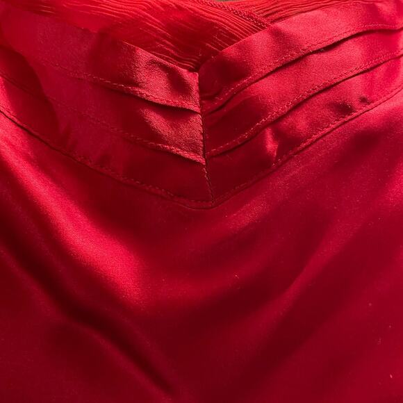 Resume Woman Ruby Red 100% Silk Bias-Cut Tank Top 3X - Picture 5 of 7